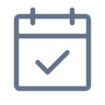 Calendar icon with checkmark symbolizing year-round fishing availability in Marathon, Florida for Angling Adventures fishing charters.